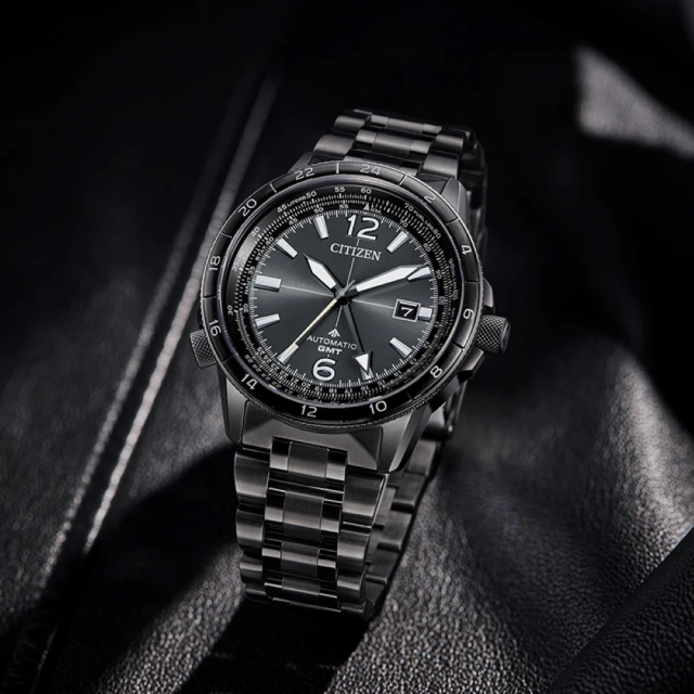 【CITIZEN 星辰】PROMASTER 通路限定 飛行錶 GMT 兩地時間抗磁機械錶-44.5mm(NB6045-51H)