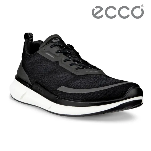 【ecco】BIOM 2.2 M 健步透氣輕盈休閒運動鞋 男鞋(黑色 83075400001)