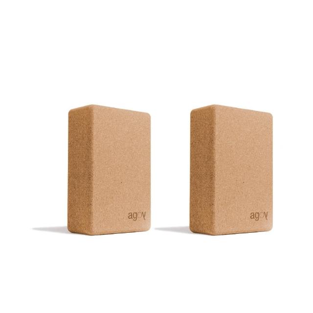 【agoy】Cork Block 天然軟木瑜珈磚2入/組