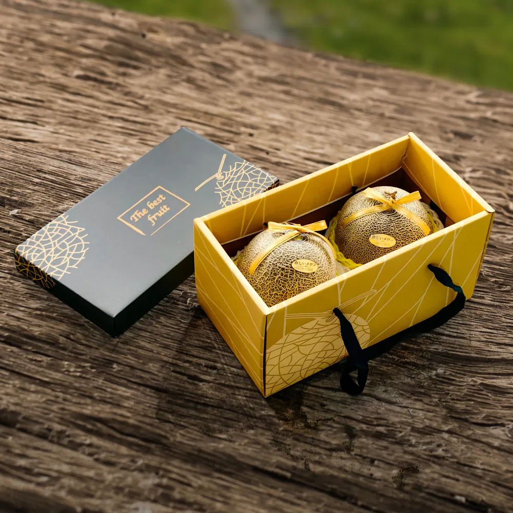 【果樹寶石】天華網紋哈密瓜兩顆禮盒x2盒（4-4.4斤/盒）(香甜多汁 軟糯超順口 限量販售)