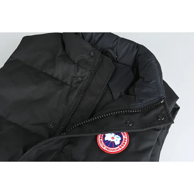 【CANADA GOOSE】Freestyle經典刺繡圓標LOGO羽絨背心(黑/男款)