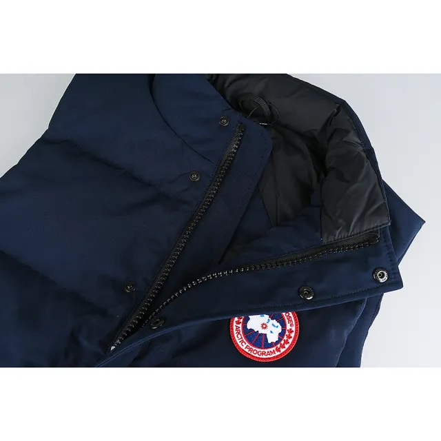 【CANADA GOOSE】Freestyle經典刺繡圓標LOGO羽絨背心(深藍/男款)