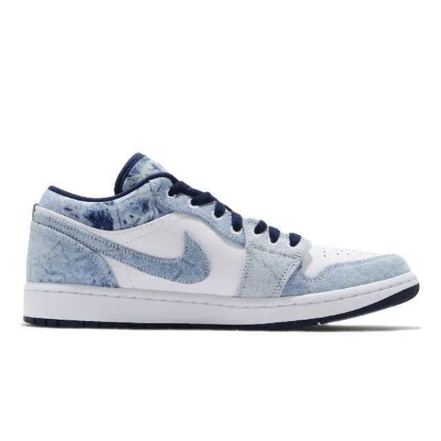 【NIKE 耐吉】休閒鞋 Air Jordan 1 Low SE 男鞋 AJ1 水洗丹寧 牛仔 渲染(CZ8455-100)