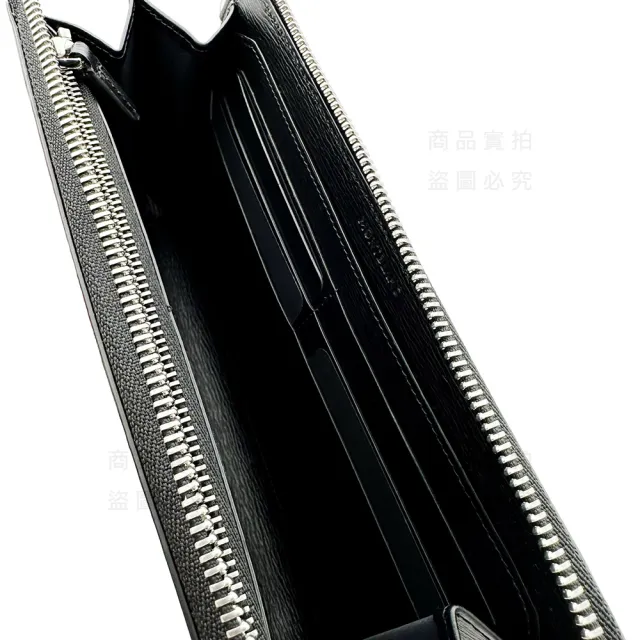 【MONTBLANC 萬寶龍】大班4810系列 12卡式皮夾配備拉鏈和可拆卸腕帶(大師傑作 長夾 水波紋 129248)