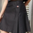 【Dickies】女款黑色簡約百搭附褲耳打摺設計短裙｜DK013001BLK