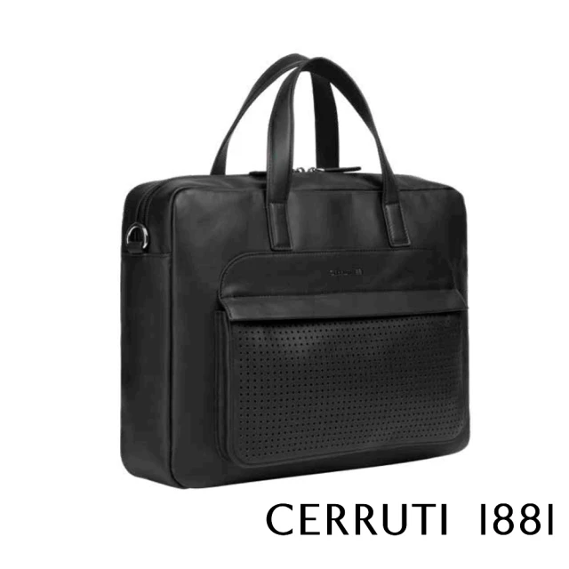Cerruti 1881Cerruti 1881 義大利頂級小牛皮公事包/斜背包(黑色 CECA06537M)