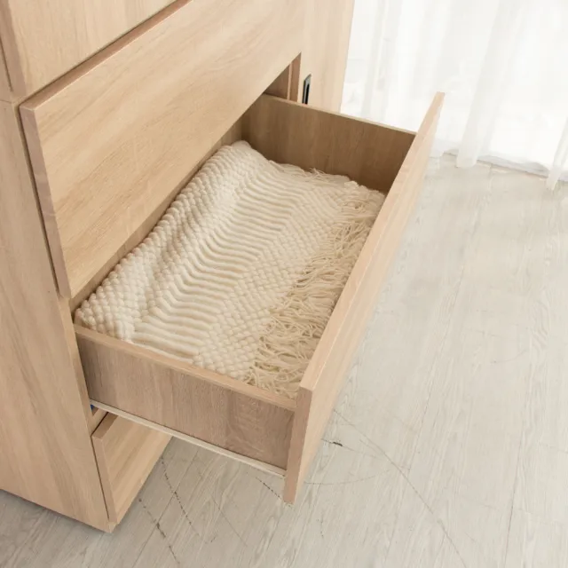 【IDEA】薩斯3X7尺拉門木質收納衣櫃/衣櫥(2開3抽/2色任選)