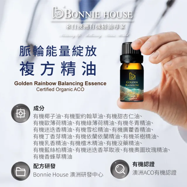 【Bonnie House 植享家】脈輪能量綻放複方精油10ml(兩入組)