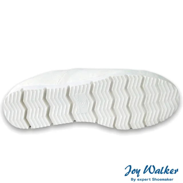 【Joy Walker】Plus 舒適柔軟 素面平底 懶人鞋 白色 女 鬆緊帶 包鞋 上班鞋 BO106