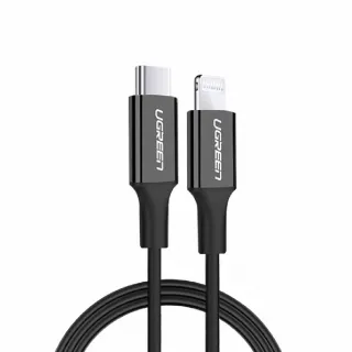 【綠聯】iPhone充電線 Type-C 2.0 MFi認證 快充 USB-C 對 Lightning 黑色 2公尺