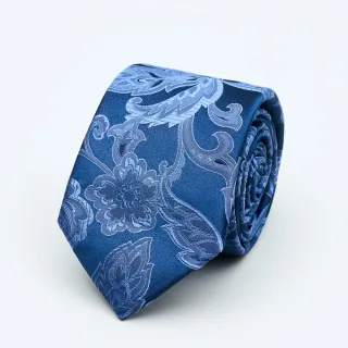【SST&C 換季７５折】藍色花卉窄版領帶1912403017
