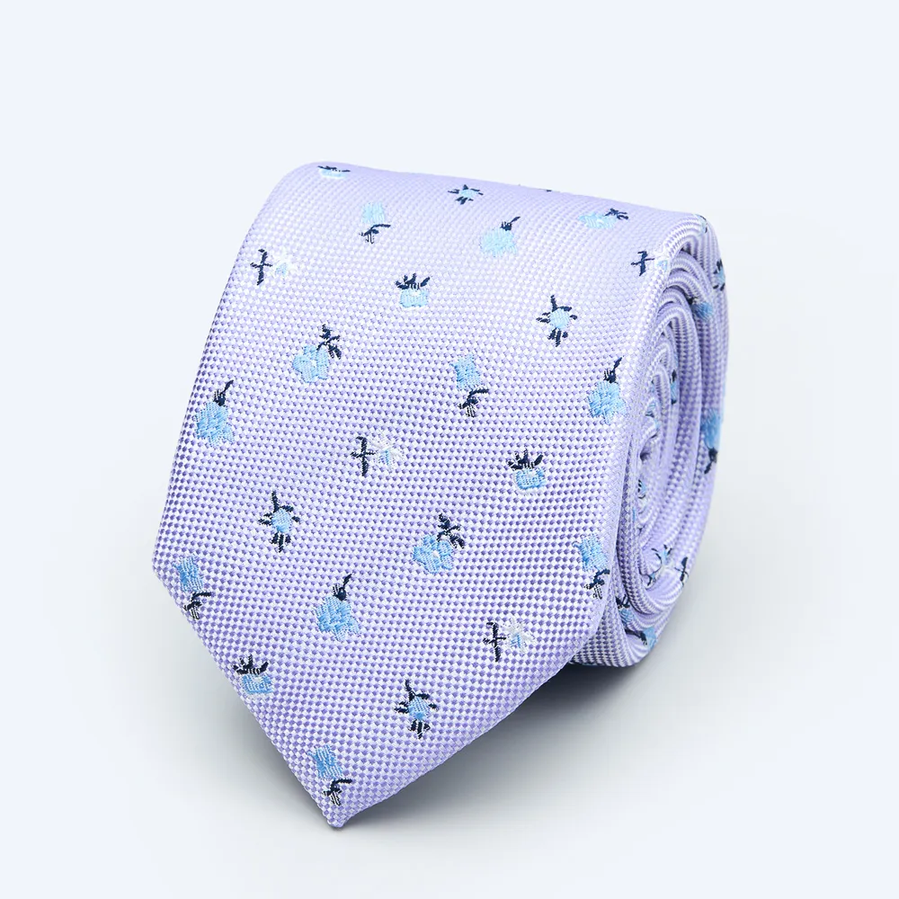 【SST&C 換季75折】紫色小花窄版領帶1912403005