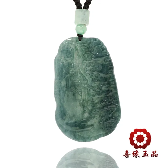 【喜緣玉品】阿彌陀佛 天然翡翠A貨 悟道 遇貴人 玉珮(開運風水)