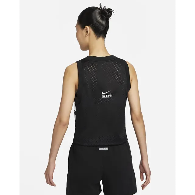 【NIKE 耐吉】背心 上衣 無袖 運動 休閒 女 AS W NSW AIR MESH TANK 黑色(FN2257010)