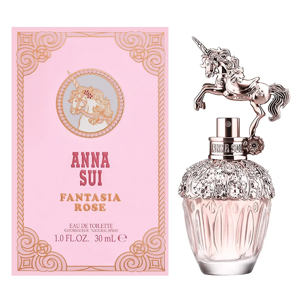 【ANNA SUI 安娜蘇】Fantasia Rose 玫瑰花舞獨角獸女性淡香水 30ml(專櫃公司貨)