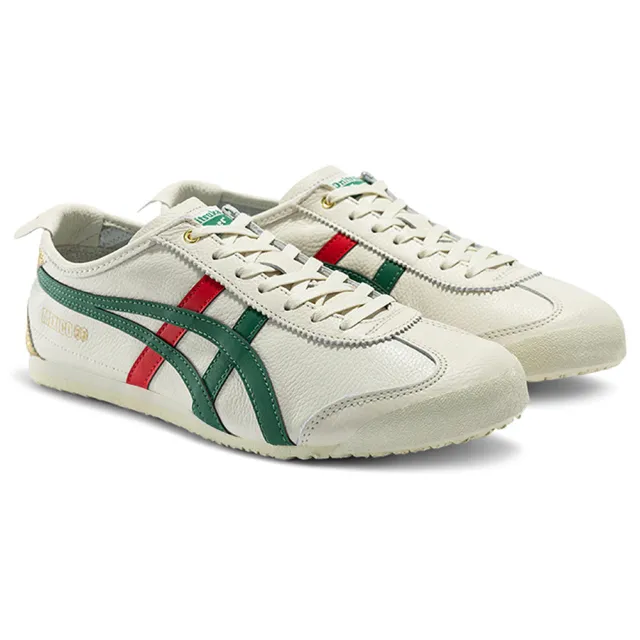 【Onitsuka Tiger】Onitsuka Tiger鬼塚虎-白底紅綠虎爪紋燙金字樣 MEXICO 66(1183B511-200)