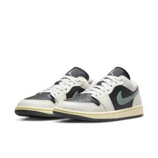 【NIKE 耐吉】運動鞋 休閒鞋 女鞋 WMNS AIR JORDAN 1 LOW Jade Smoke 黑 綠 AJ1 喬丹(DC0774001)
