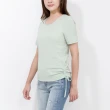 【SingleNoble 獨身貴族】簡約清新素色綁繩造型T恤(3色)