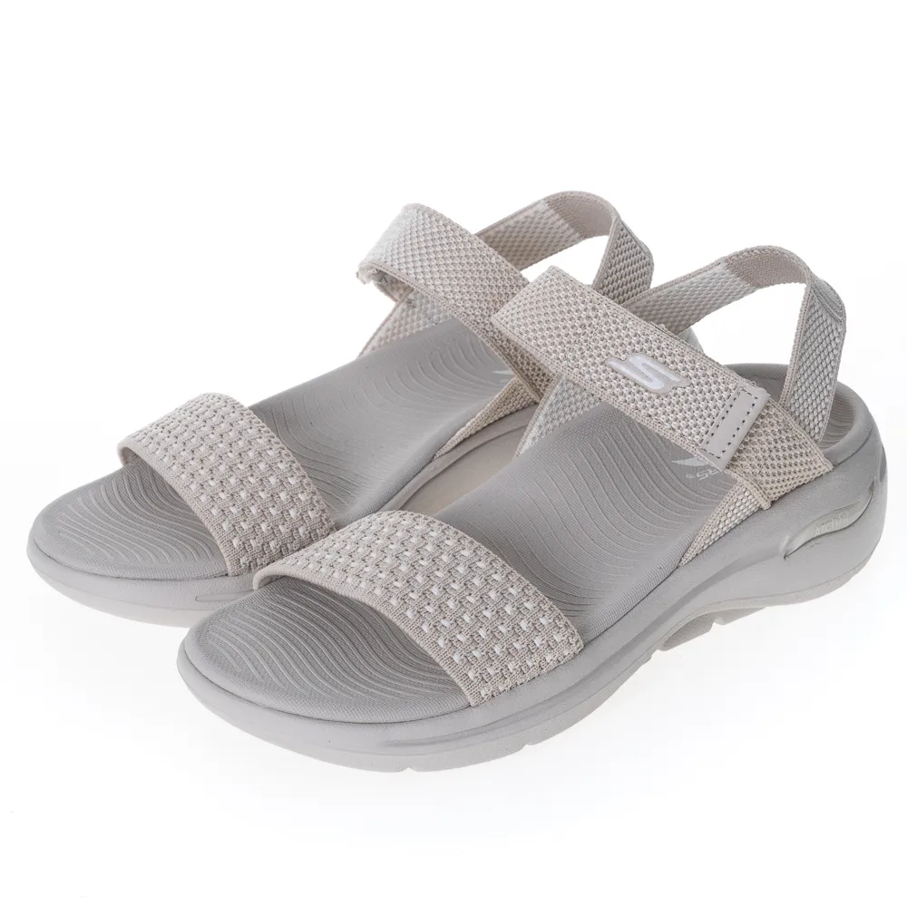 【SKECHERS】女鞋 健走系列涼拖鞋 GO WALK ARCH FIT SANDAL(140264NAT)