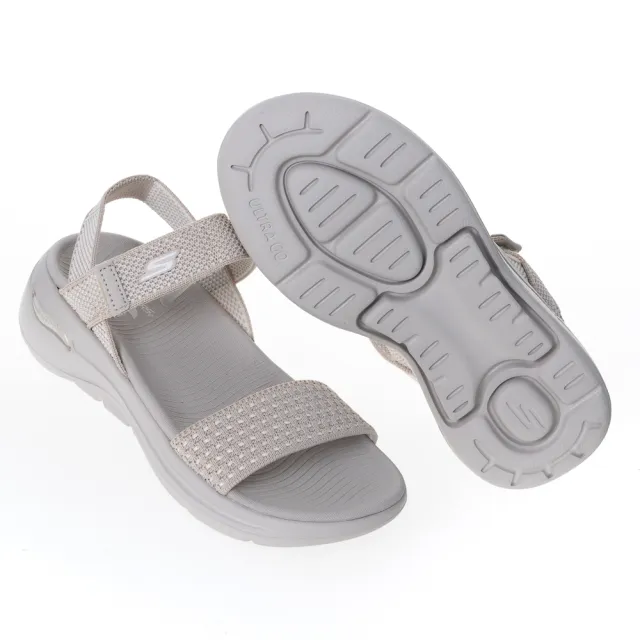 【SKECHERS】女鞋 健走系列涼拖鞋 GO WALK ARCH FIT SANDAL(140264NAT)