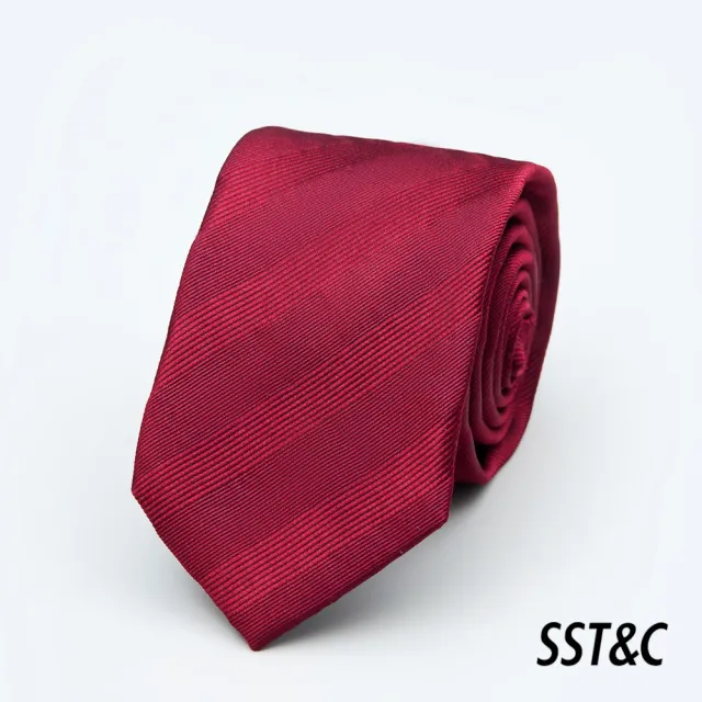 【SST&C 換季７５折】紅色素面窄版領帶1912403026