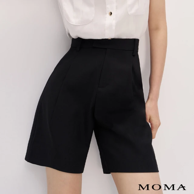 MOMA 黑白條紋毛呢小香短褲(白色)評價推薦