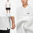【NIKE 耐吉】短袖襯衫 Club Polo Shirts 男款 白 黑 網眼 棉質 寬鬆 運動 polo衫(FN3895-100)