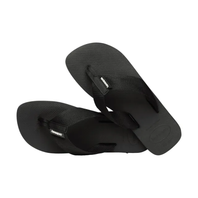 【havaianas 哈瓦仕】拖鞋 男鞋 夾腳拖 寬帶 編織鞋帶 Urban Basic Material 黑 4148427-0090M(哈瓦士)