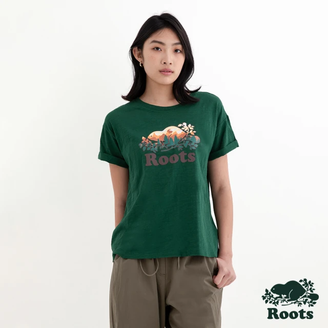 Roots Roots女裝-率性生活系列 細格紋襯衫外套(沙