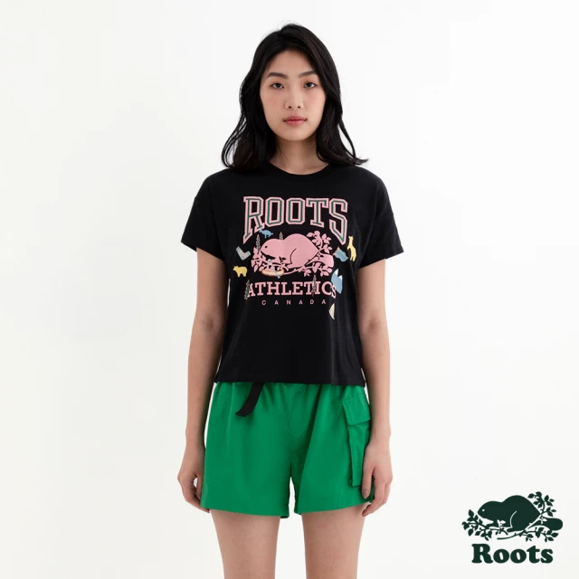 Roots Roots女裝-率性生活系列 細格紋襯衫外套(沙