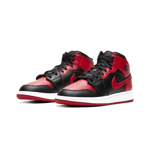 NIKE 耐吉 Air Jordan 1 Mid GS Banned 黑紅 大童 休閒鞋 554725-074