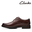 【Clarks】男鞋 Un Shire Low 寬楦透氣緩震舒適紳士鞋 休閒皮鞋(CLM74653D)