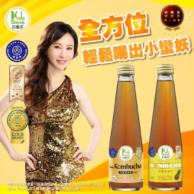 【KuluDrink咕嚕茶】咕嚕康普茶 250ml 6入禮盒(氣泡飲 康普茶 機能飲 益生菌)