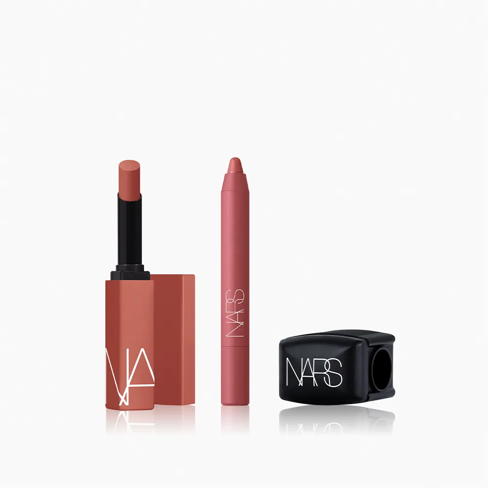 【NARS】炙夏特霧絲柔唇彩組(小方條+特霧絲柔精準唇筆/霧面唇彩)