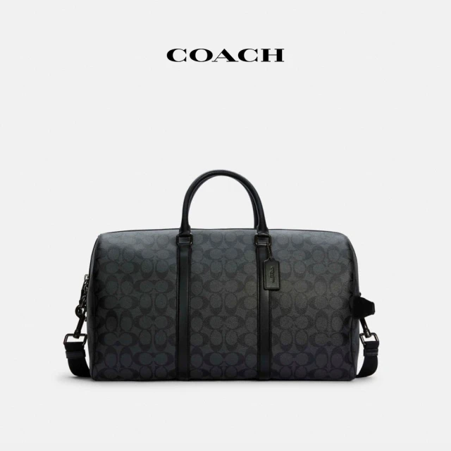 COACHCOACH 官方直營VENTURER經典Logo手袋-QB/炭黑色/黑色(C5305)