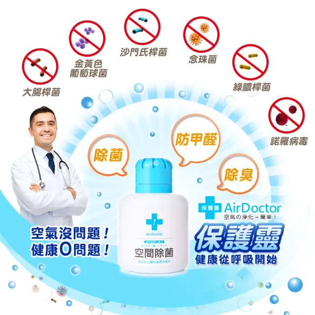【AirDoctor】氣態式空間除菌瓶 1入(通過SGS檢驗/抗菌除黴/防疫品/台灣製造)