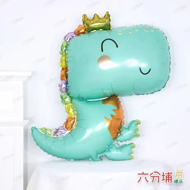 【六分埔禮品】生日鋁質氣球5件套-皇冠恐龍(派對節日慶生節慶DIY道具幼兒園活動佈置裝飾佈置小孩兒童樂園)