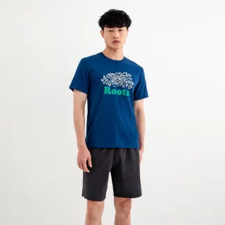 【Roots】Roots 男裝- COOPER NATURE修身短袖T恤(藍色)