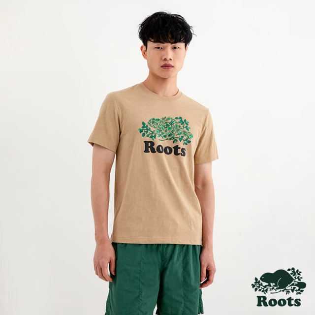 Roots Roots 男裝- COOPER NATURE修身短袖T恤(咖色)