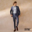 【SST&C 新品９折】海軍藍紋理修身西裝褲0212404002