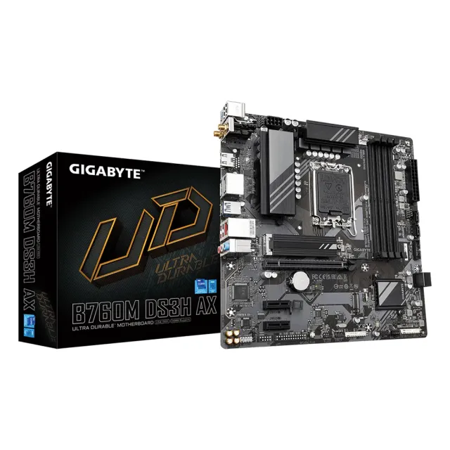 【GIGABYTE 技嘉】B760M D2H DDR4 主機板+技嘉 GP-UD750GM 750W 電源供應器(組合5-5)