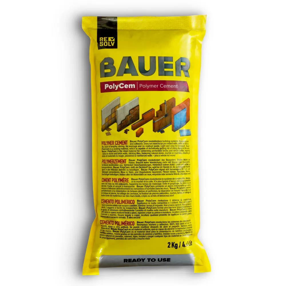 【Bauer】高強度水泥填縫接著漿-DIY迷你包2kg 灰色(福利品 包裝瑕疵些微硬化 9成以上正常可用)