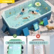 【DaoDi】泳池 免充氣折疊游泳池3米(附豪華戲水組 兒童戲水池 摺疊泳池 家庭水池 儲水桶)