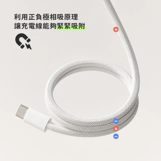 【Photofast】MagCable 240W Type-C to Type-C 磁吸收納編織快充充電線(200cm)