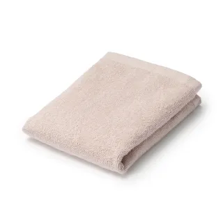【MUJI 無印良品】棉圈絨手巾/薄型/可吊掛/煙燻粉(34*35cm)