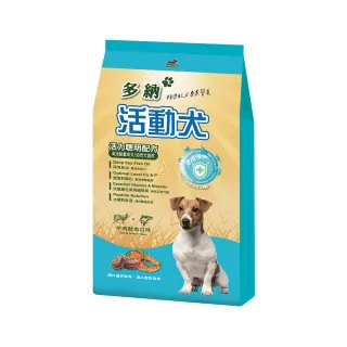 【Donna 多納】活動犬活力聰明配方2kg*6包牛肉鮭魚狗飼料(狗飼料 狗乾糧 犬糧)