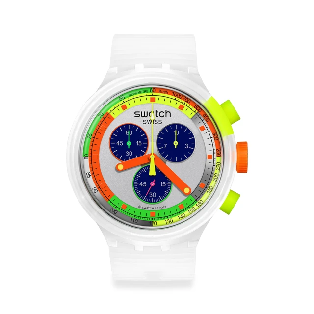 SWATCH BIG BOLD系列手錶 SWATCH NEON JELLY 男錶 女錶 手錶 瑞士錶 錶(47mm)