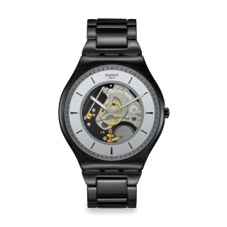 【SWATCH】Skin Irony 超薄金屬系列手錶 TRAIN THE HANDS 男錶 女錶 瑞士錶 錶(42mm)