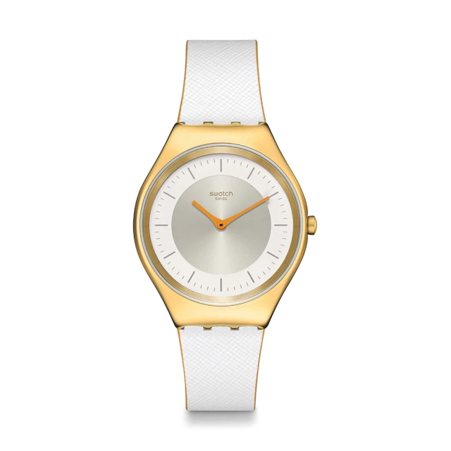 SWATCHSWATCH Skin Irony 超薄金屬系列手錶 PEARL GLEAM 男錶 女錶 瑞士錶 錶(38mm)