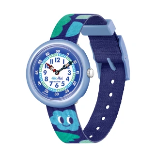 【Flik Flak】兒童手錶 微笑雲 SMILING CLOUDS 瑞士錶 兒童錶 手錶 編織錶帶(31.85mm)